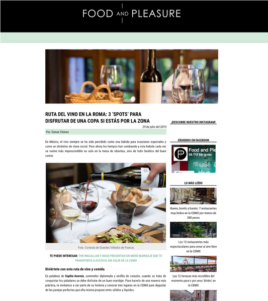 Ruta del vino en la roma: 3 'spots' para disfrutar de una copa si estas por la zona Food and Pleasure